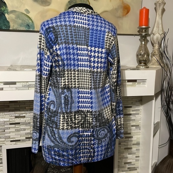 Talbots 100% pure merino wool houndstooth cardigan SP - Picture 2 of 3